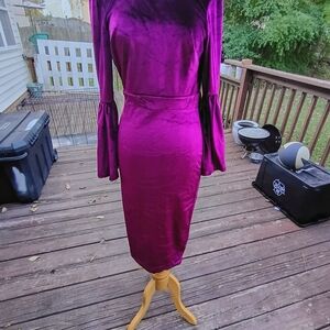 Elegant Purple Velvet Dress
